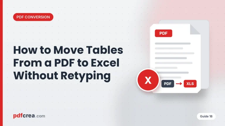 How to Move Tables From a PDF to Excel Without Retyping