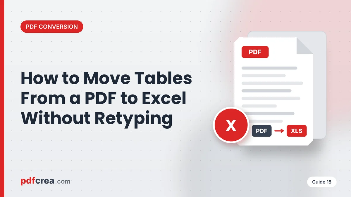 How to Move Tables From a PDF to Excel Without Retyping