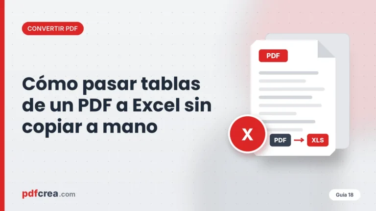 Cómo pasar tablas de un PDF a Excel sin copiar a mano