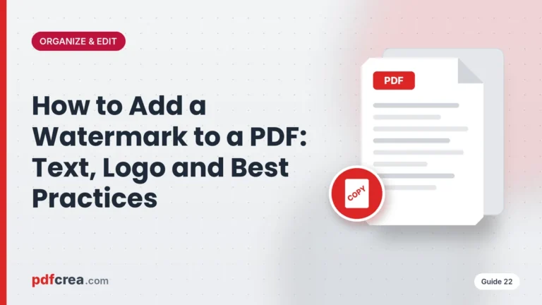 How to Add a Watermark to a PDF: Text, Logo and Best Practices