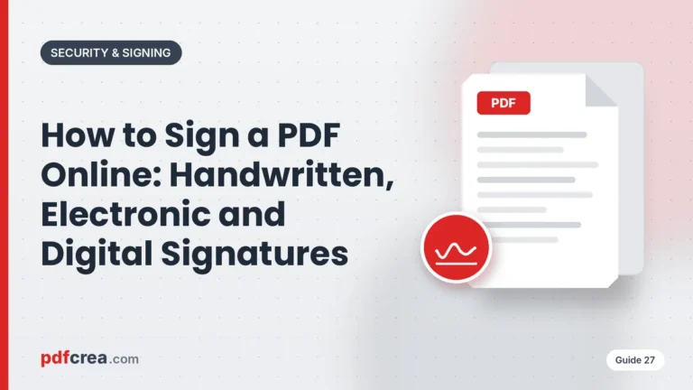 How to Sign a PDF Online: Handwritten, Electronic and Digital Signatures
