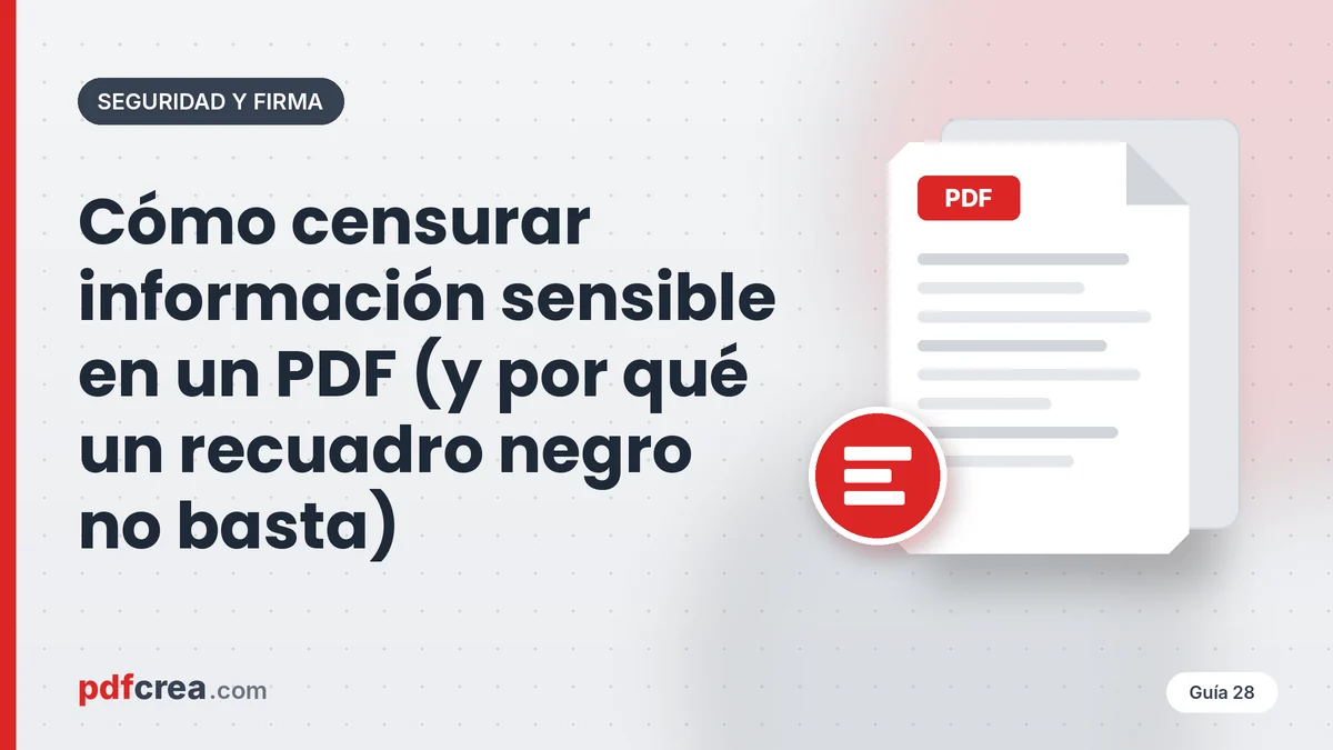Cómo censurar información sensible en un PDF (y por qué un recuadro negro no basta)