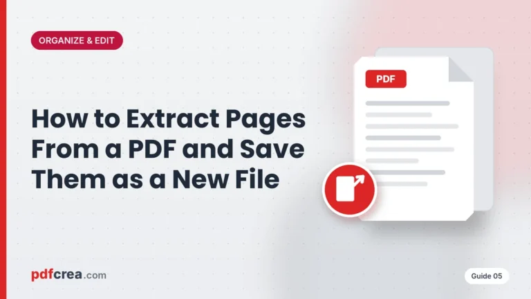How to Extract Pages From a PDF and Save Them as a New File