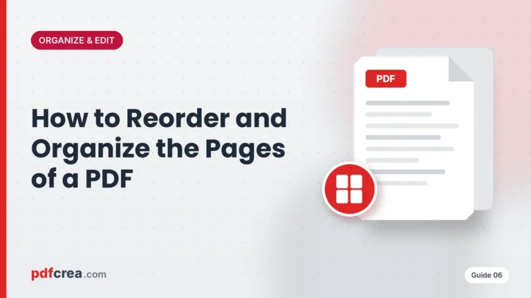 How to Reorder and Organize the Pages of a PDF
