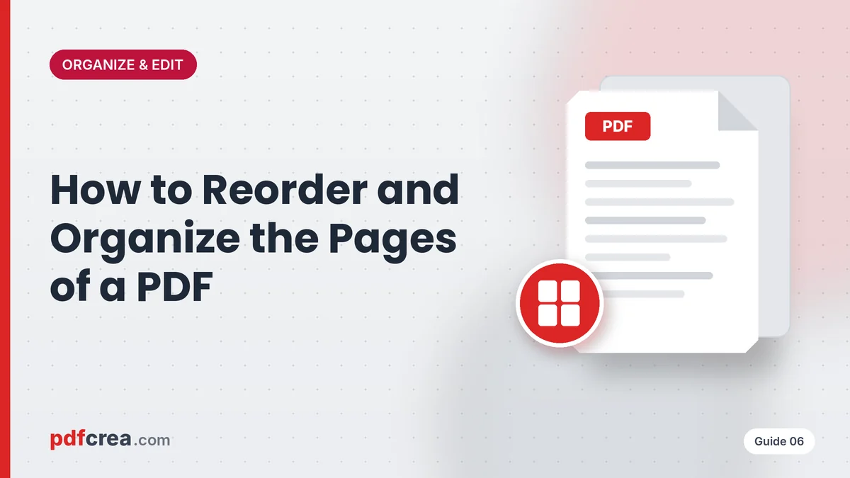 How to Reorder and Organize the Pages of a PDF
