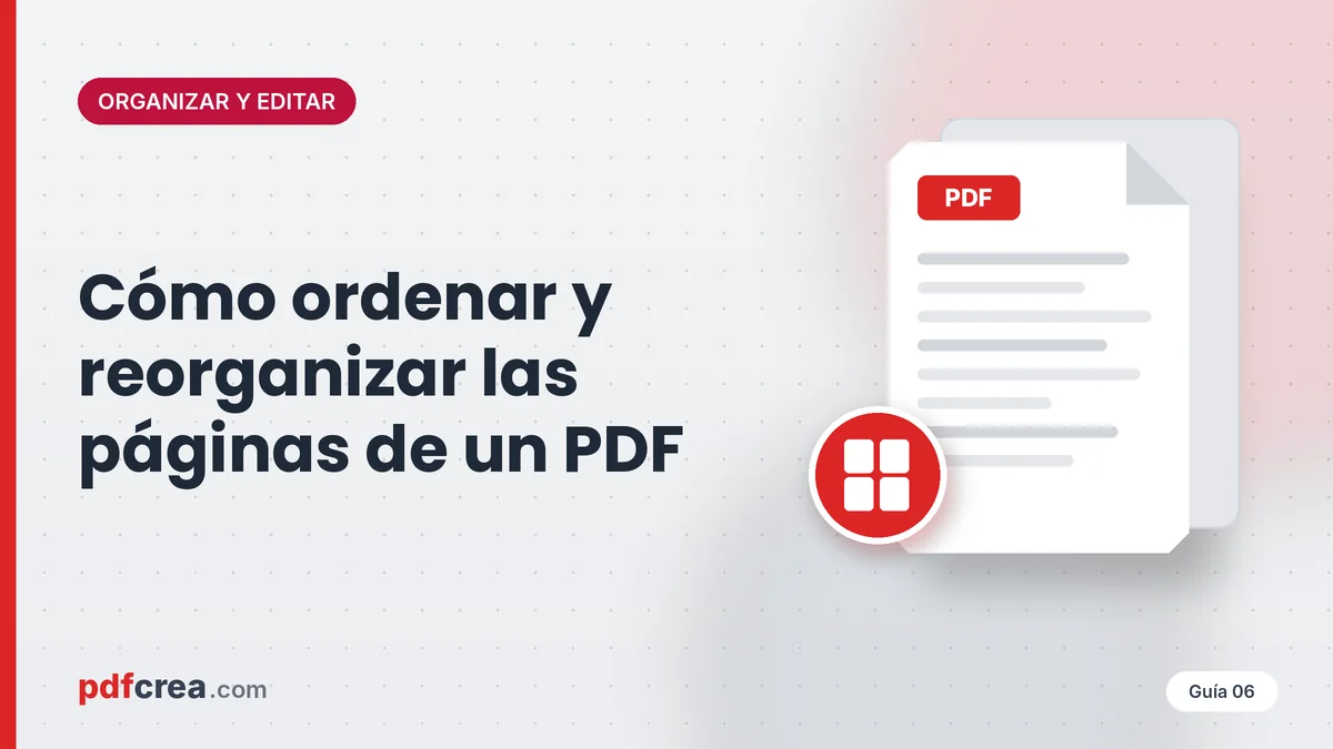 Cómo ordenar y reorganizar las páginas de un PDF