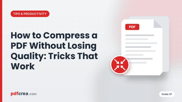 How to Compress a PDF Without Losing Quality: Tricks That Work