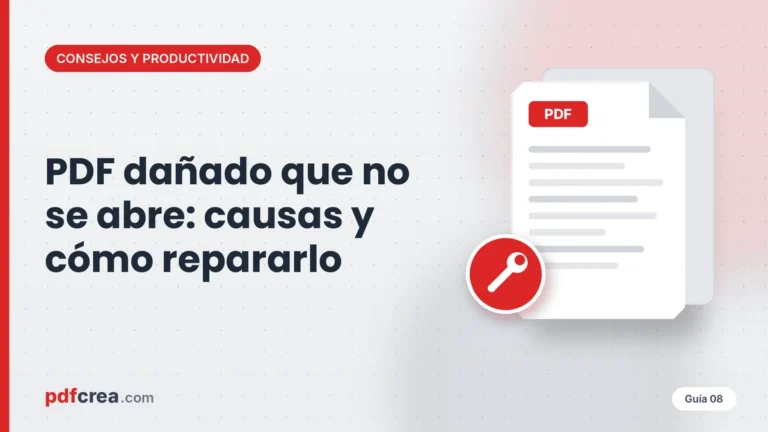 PDF dañado que no se abre: causas y cómo repararlo