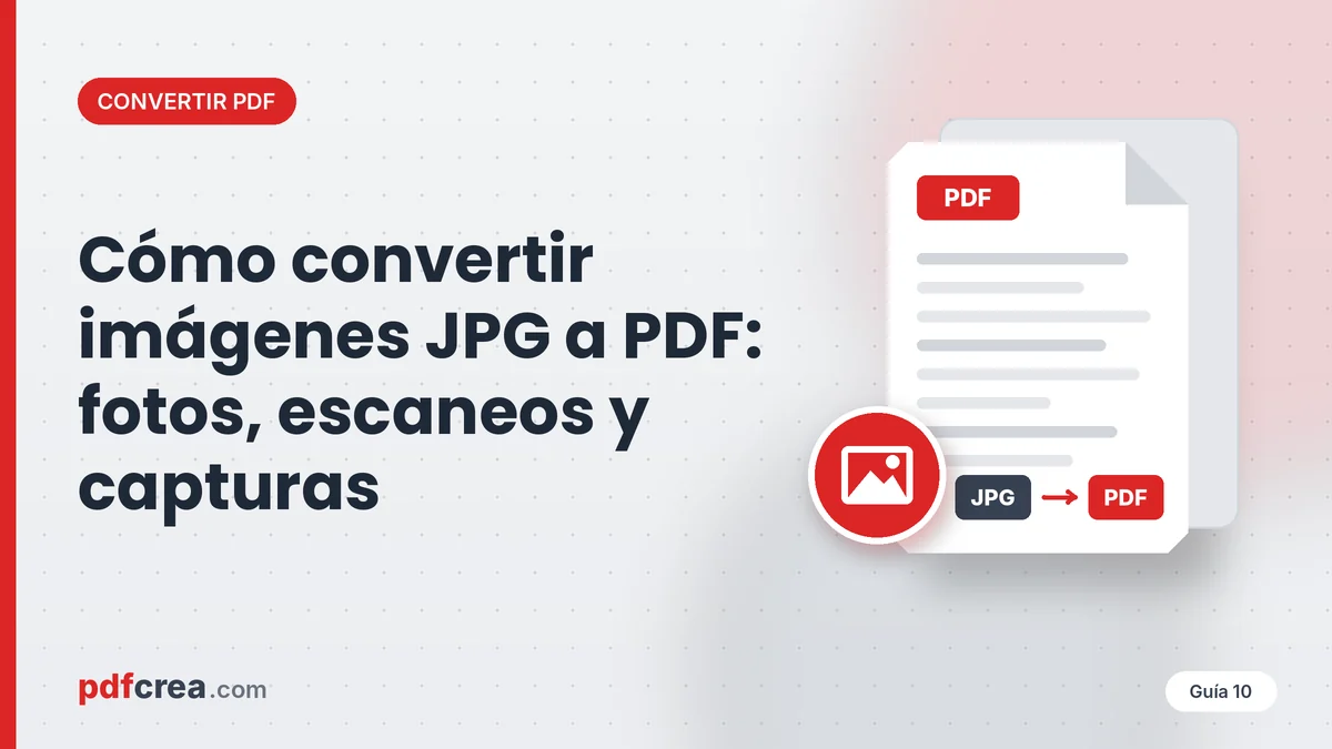 Cómo convertir imágenes JPG a PDF: fotos, escaneos y capturas